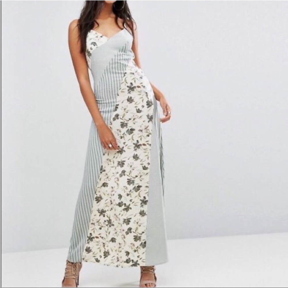 Boohoo mint maxi dress